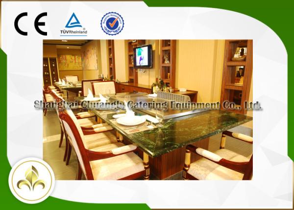 8 Seat Japanese Teppanyaki Grill Table Rice Noodle Countertop