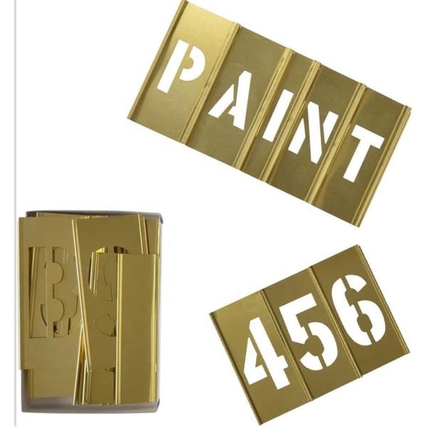 Letter And Number Brass Interlocking Stencil Custom Shaped