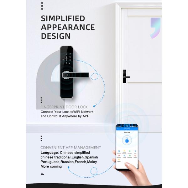 Anti Theft Security Coded Combination Lock Smart Stardand Electric Mortise APP Control