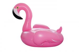 Enviromental Inflatable Water Toys , Pink PVC Inflatable Flamingo Pool Float