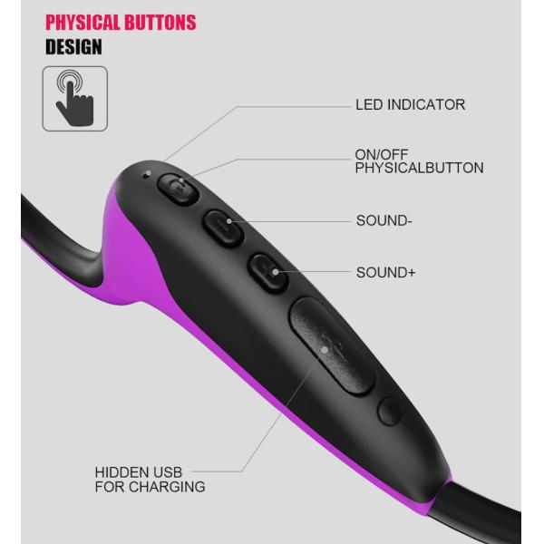 Noise Cancelling Bluetooth Wireless Earphone Headset Ear Hook Style