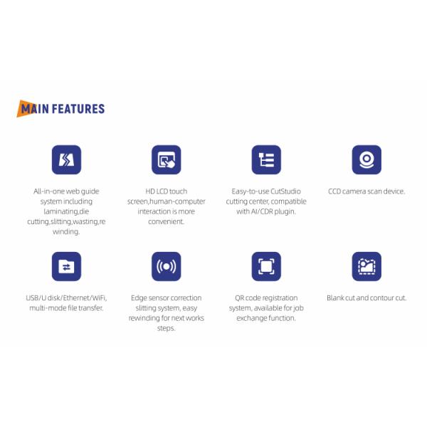 Max. Workable Width 350mm Digital Roll To Roll Label Die Cutter Finisher for Finishing