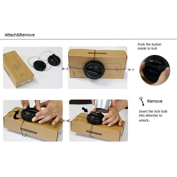 Security Round Self Alarm Tags For Boxes Remove Spider wrap