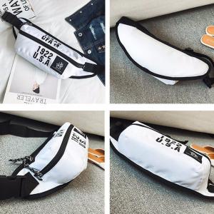 Buy cheap Hip hop earth cool Fanny pack pure color retro cross body bag with character from wholesalers