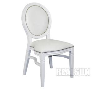 Cheap Hotel Lobby Wedding Hall Chairs Bride And Groom Stackable White Table for sale
