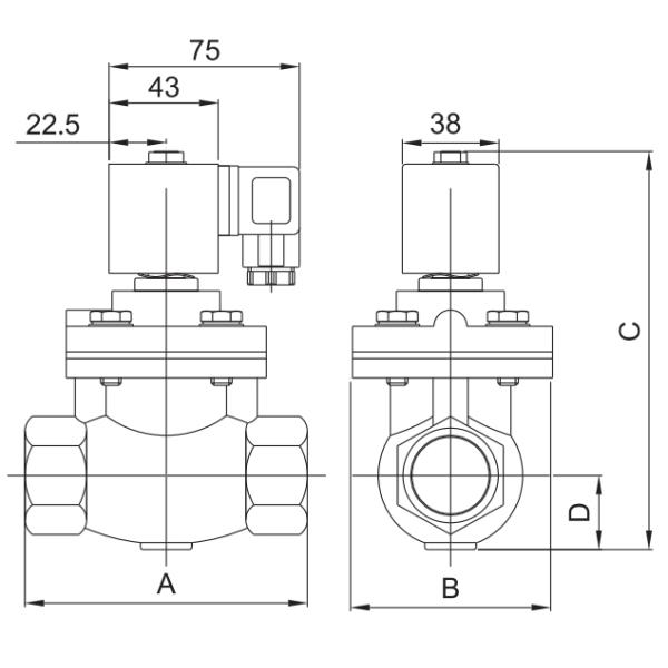 1 Inch Steam And Hot Water Brass Solenoid Valve 24VDC 220VAC