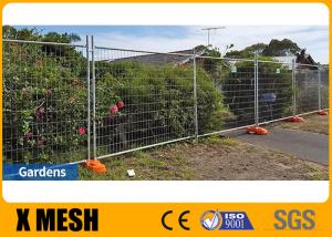 Cheap 3.0mm Heavy Duty Galvanized Temporary Netting Fence With Concrete Block Base for sale