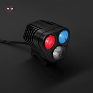 Buy cheap Water Resistant 600 Lumens Bike Front Light Red / Blue / White Police from wholesalers