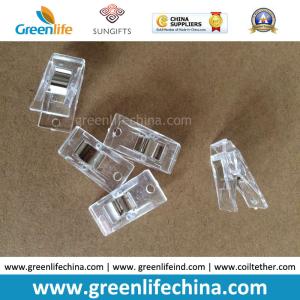 Factory Cheap Plastic Transparent Office Paper Stationery Clips w/Metal Sheet