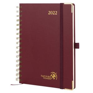 Buy cheap 2023 Hardcover Spiral Weekly Planner 8.75'' X 6.63'' In Bordeaux from wholesalers