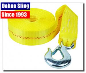 Cheap Heavy Duty Boat Winch Strap With Safety Hook , Nylon Winch Strap Replacement for sale