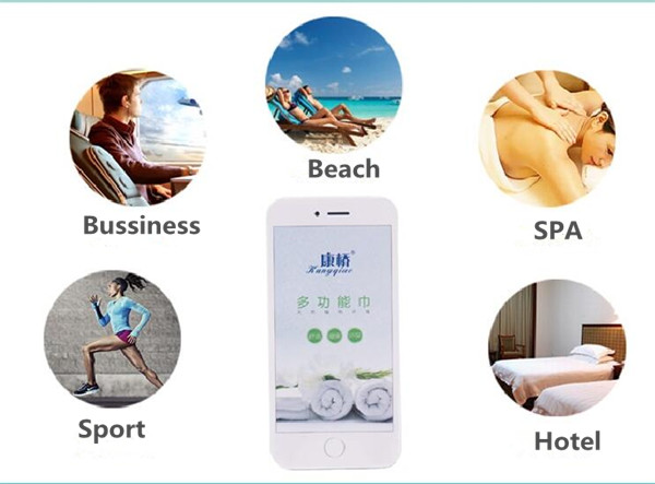 Micro Daily Necessities Iphone Sharp For Bath , Expanding Hand Towels