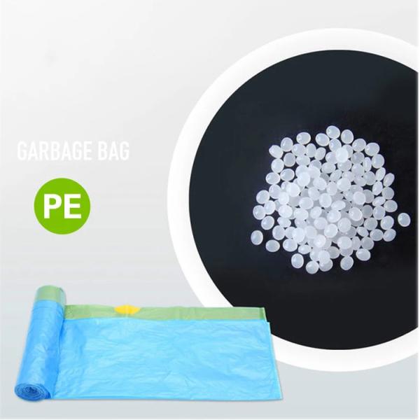 Drawstring Waterproof Strong Trash Bags Logo Printing LDPE Material