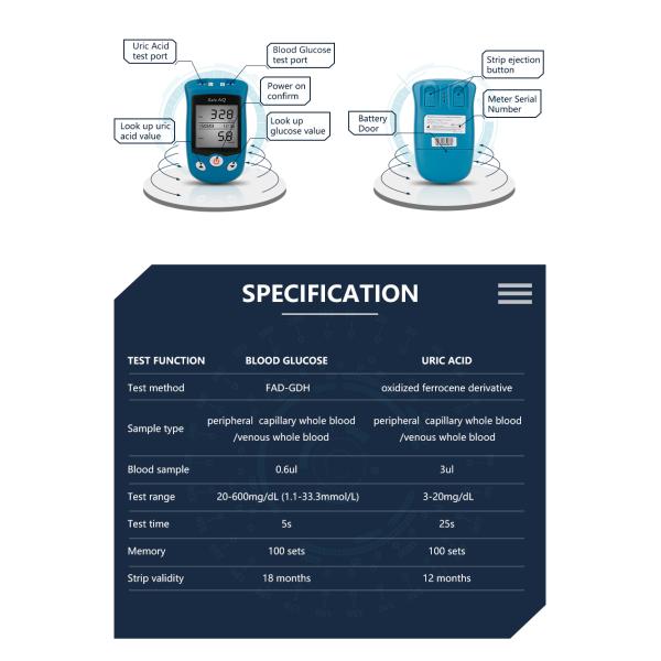 Big Lcd Screen Blood Glucose Home Test Kit With Automatic Strips Ajection