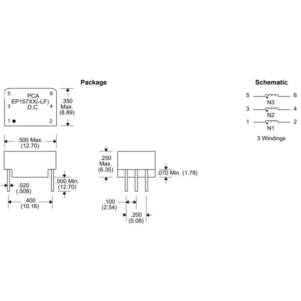 Stand-Off Type Pulse Transformers for automotive applications EP15760-LF
