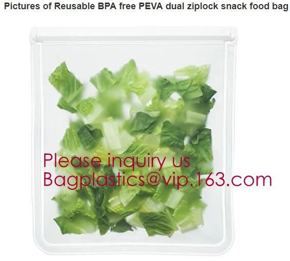 Silicone Plastic Packaging Food Zip Silicon Freezer Fresh Vegetable Storage Bags Fresh Fridge Food Preservation Bag Reus