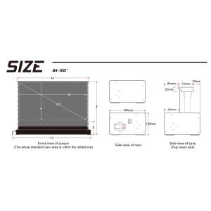 Motorized Tension Floor Rising Screen PVC UST Alr Projector Screen