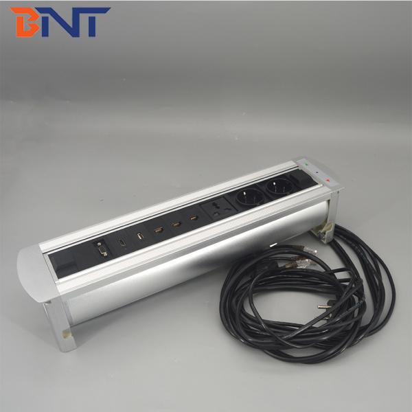 CE approved motorized rectangle smart table power tabletop socket box