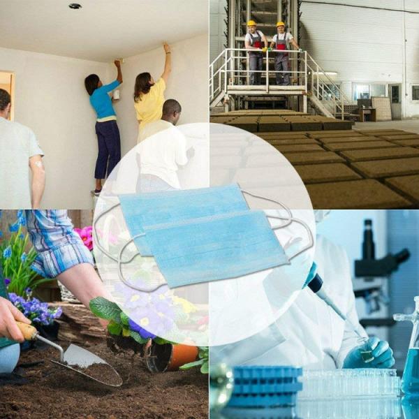 Blue And White 3 Layers Disposable Mouth Mask