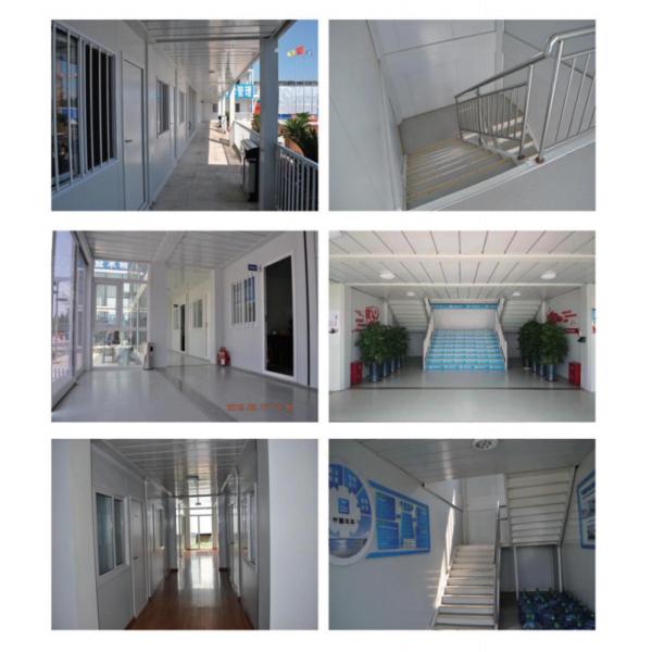 Detachable Extendable Flat Roof Container House For Warehouse With Sandwich Panel Wall