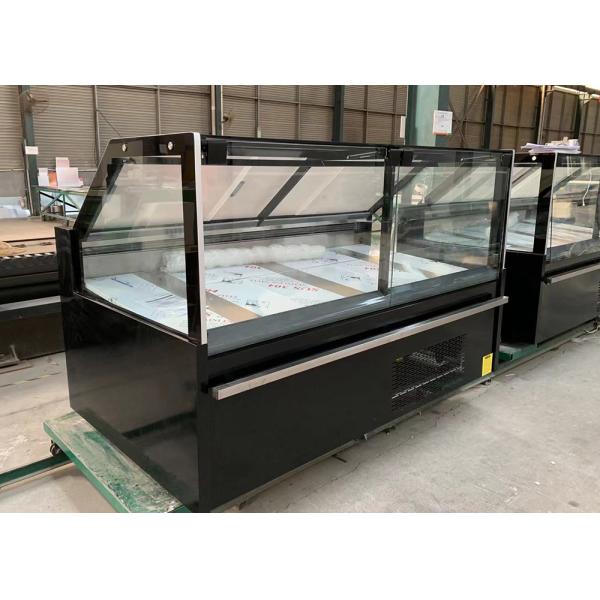 VENTILATED COOLING REFRIGERATED FOOD SHOWCASES WITH BACK STORAGE CABINETS