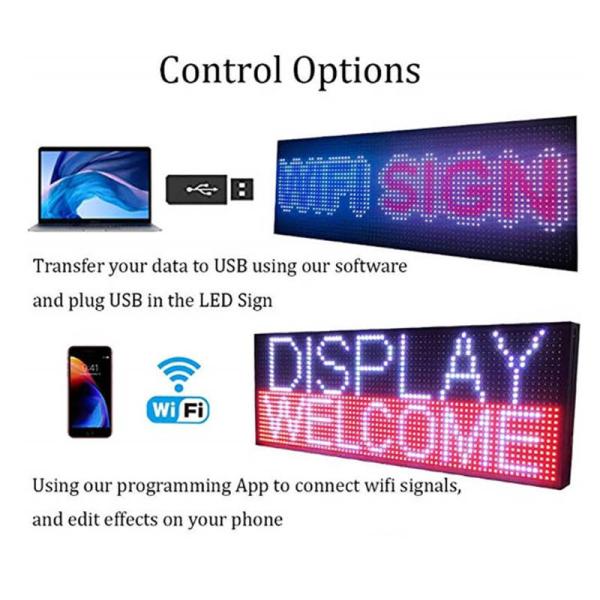 SMD 3535 Outdoor Digital LED Signs Double Sided With Programmable Software