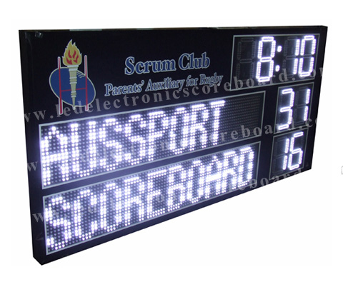 P16mm LED Football Scoreboard With White Color Digits Easy Maintenance