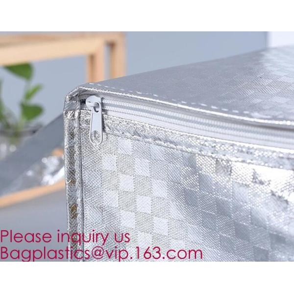 Custom Frozen Food Insulation Foil Liner Aluminum Foil Bubble Thermal Insulation Bag,Imprint Portable Non-Woven Large In