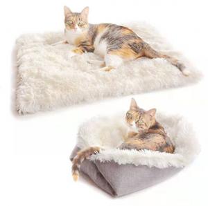 Cheap Lovely Banana Shape Indestructible Pet Bed Mat Warm Soft Removable for sale