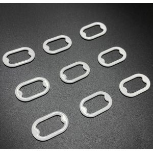 China Decorative Nylon Coated Metal Bra Strap Buckle 15mm Bra  Rings on sale