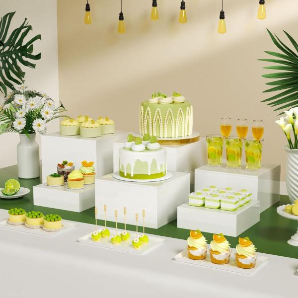 Wholesale Clear Acrylic Display Cubes Food Display Stand For Weddings Birthdays