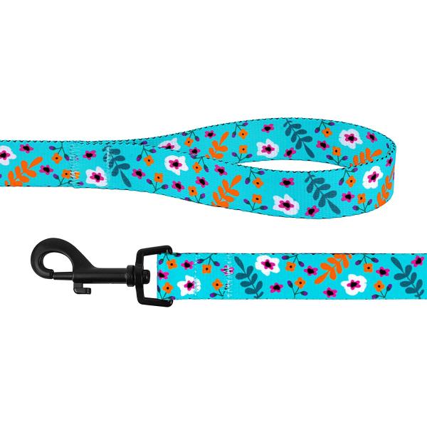 Floral Dog Harness Leash Nylon Pattern Flower Print Adjustable Long Lifespan