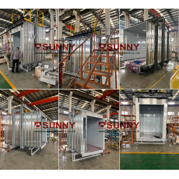 Freight High Speed Elevator Painted Steel Vvvf Variable Frequency Door Machine