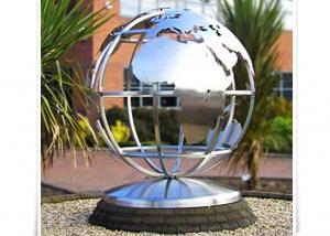 Cheap Metal World Globe Map Stainless Steel Sculpture For Public Decoration for sale