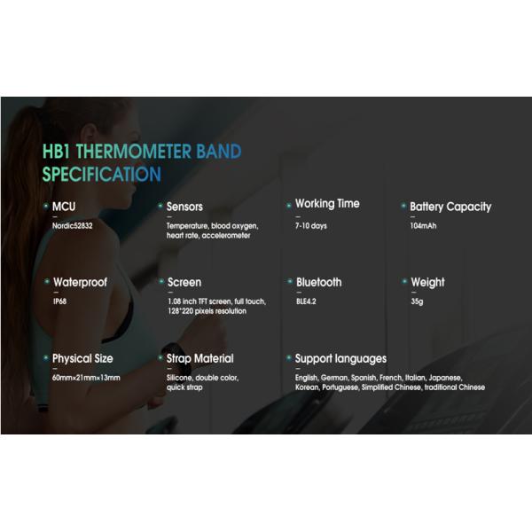 Ip68 ECG HRV Fast Track Smart Band