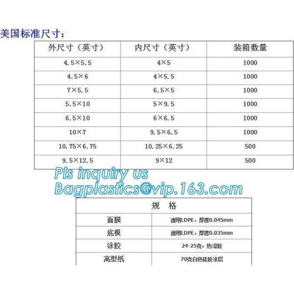 Waterproof packing list envelopes with self adhesive A3 A4 B4 B5 A7 C5 C7size, packing list enclosed envelope a5, bageas