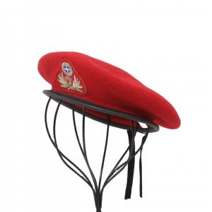 China Red Military Wool Beret Military Tactical Headwear For Special Forces Men And Women on sale