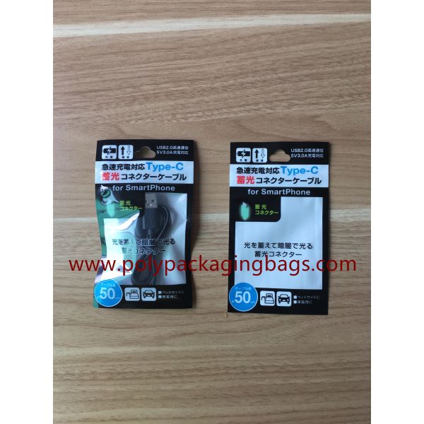 Quality Universal Plastic Zipper Bag For Cable Retail / Car Charging Line wholesale