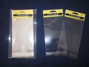 Cheap Yellow OPP Head Packaging Printing Bags / OPP Cello Bag With Hole For Toothpick for sale