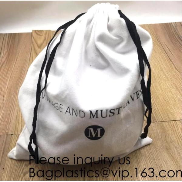 Soft Cotton Flannel Dust Bag With Drawstring/Flap,Natural color, off white color, white color, black color, red, product
