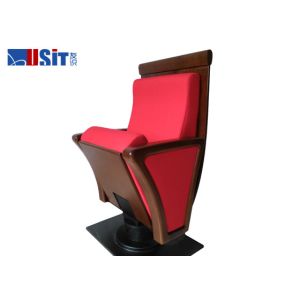 Buy cheap High End Wooden Auditorium Theater Seating Red Color With Single Steel Leg from wholesalers