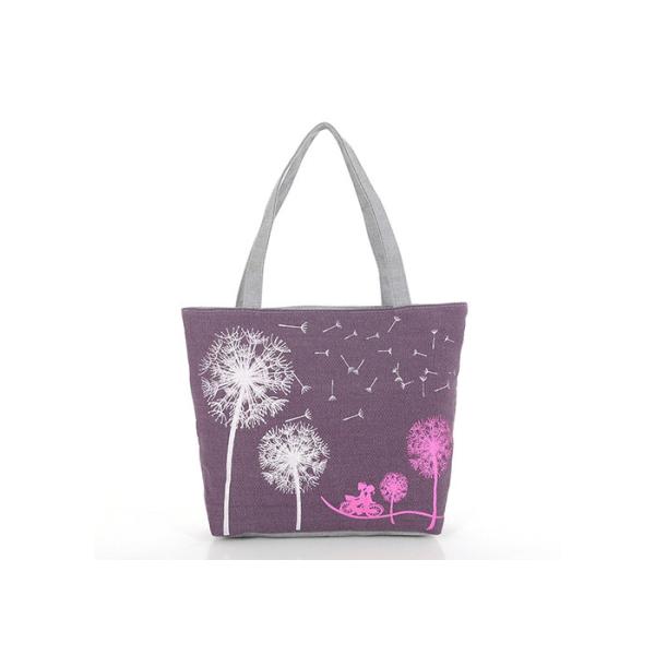 Leisure Foldable White Cotton Canvas Shopping Tote Eco Friendly