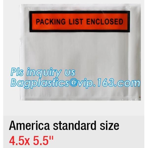 Waterproof packing list envelopes with self adhesive A3 A4 B4 B5 A7 C5 C7size, packing list enclosed envelope a5, bageas