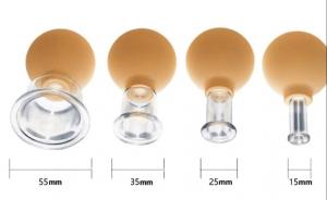 Cheap 4Pcs Jars Rubber Vacuum Cupping Glasses Massage Body Cups Glass Anti Cellulite Cans Face Sucker Suction Cup Therapy Set for sale