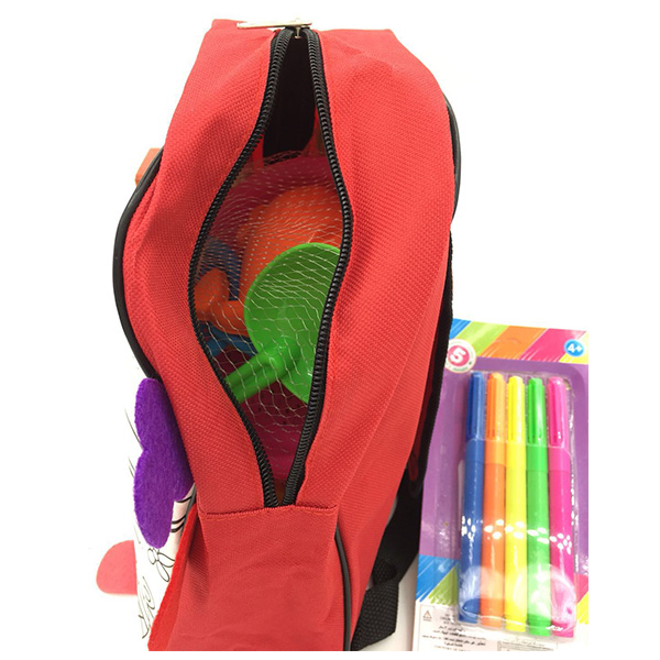 Customized DIY Arts And Crafts Toys For Kids Cute Carton Backpack With 5 Pens