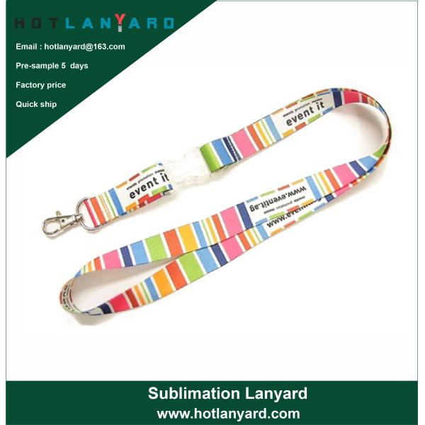 Custom Logo Sublimation Heated Transfer Neck Nylon Woven Polyester Printing Lanyard for Promotional Gift