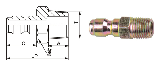 Straight - Through Interface High Flow Hydraulic Coupler Manual Sleeve Type ST Series