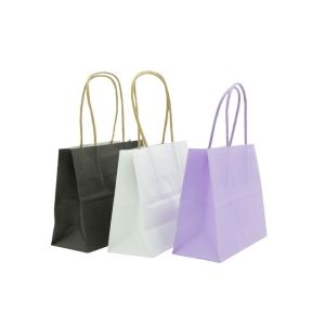 Buy cheap White Kraft Paper Gift Bags with Handles for Small Business Retail Grocery from wholesalers