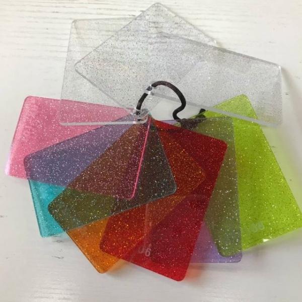 Transparent Glitter Colored Acrylic Sheet Plexiglass Material Board