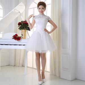 Cheap New Spring And Summer Dress Short Paragraph Shoulder Thin Lace Bridal Dresses for sale